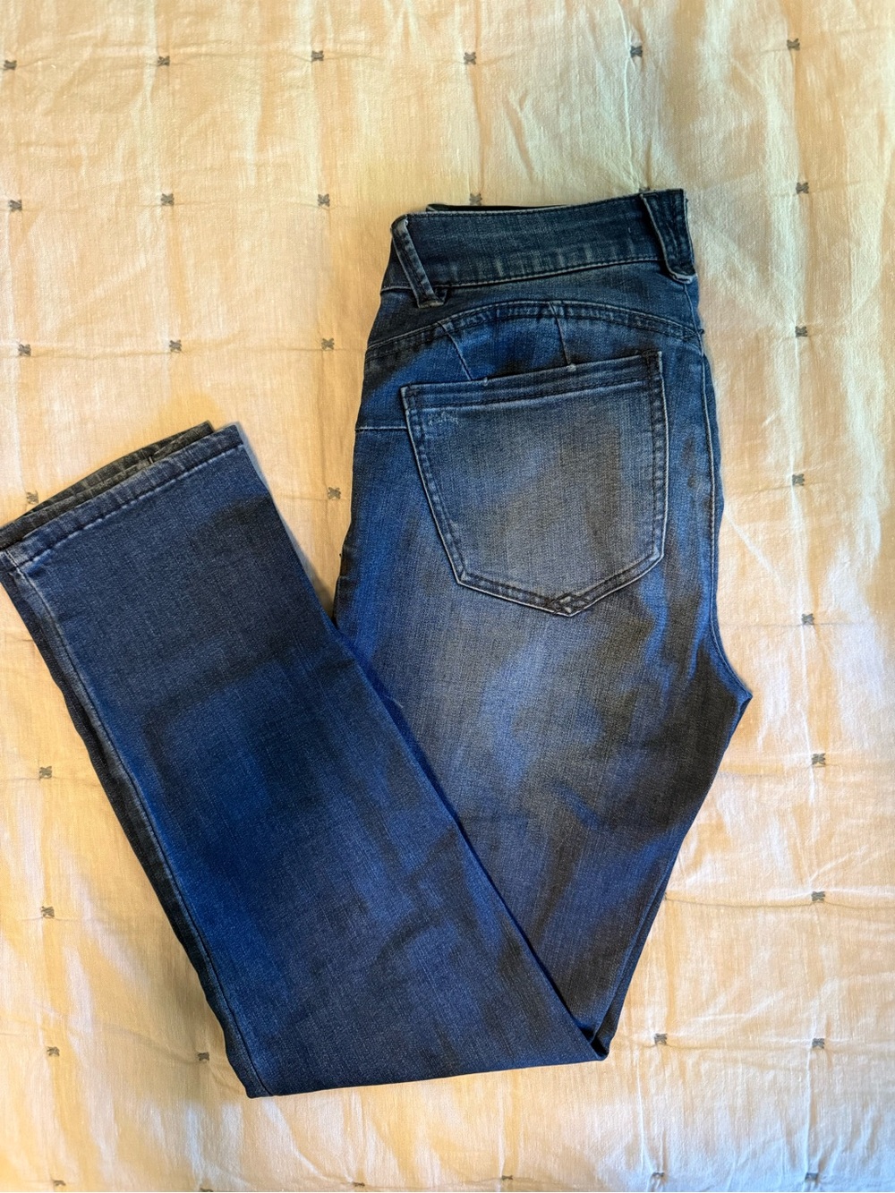 Democracy Women's Straight Jeans in Dark Blue Wash